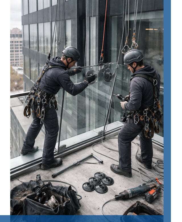 Монтаж стеклянных ограждений в Светлограде от 2540 р. | ВЫСОТНИК-Свт