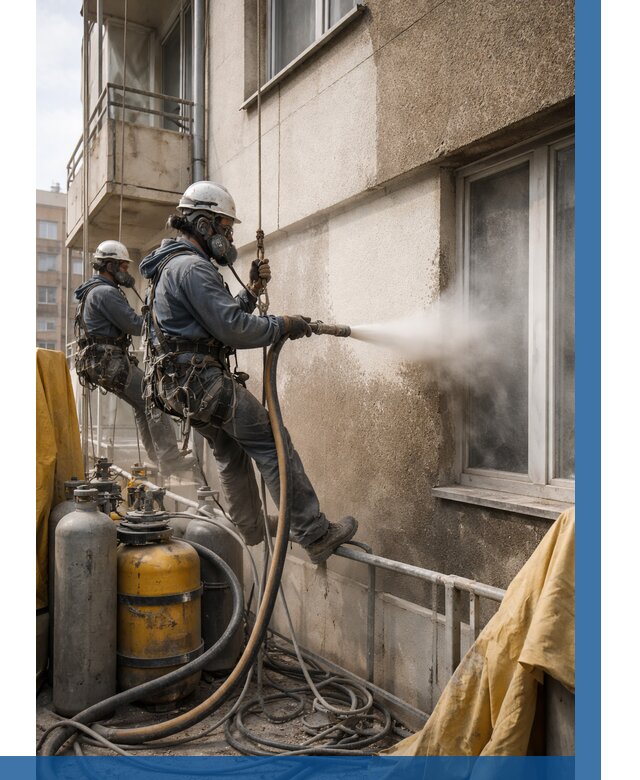 Пескоструйная очистка фасада в Светлограде от 660 р. | ВЫСОТНИК-Свт