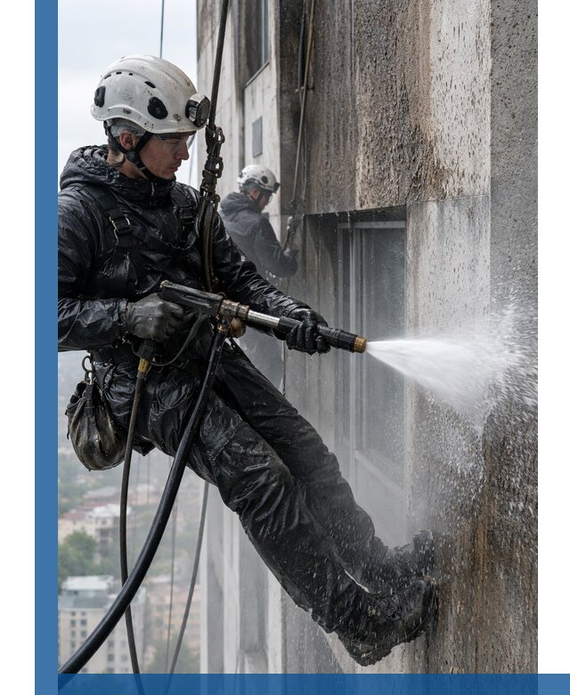 Гидроструйная очистка фасадов и конструкций в Светлограде