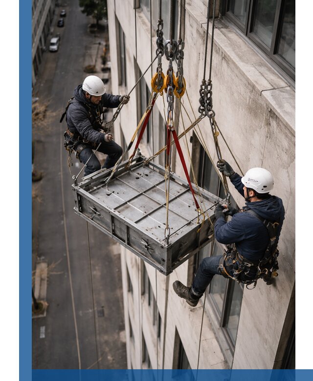 Спуск и подъем грузов по фасаду в Светлограде для зданий