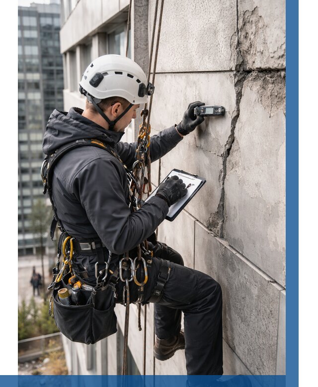 Обследование фасада альпинистами в Светлограде от 122 р. | ВЫСОТНИК-Свт